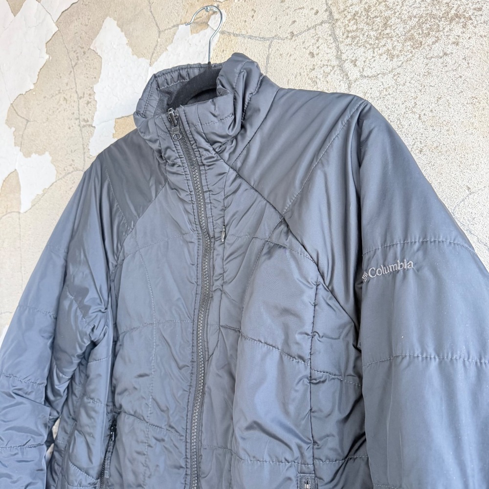 Columbia Jacket Black Quilted Puffer Full Zip Interchange Womens XL Outdoors - Picture 6 of 11